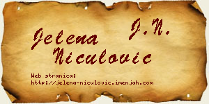 Jelena Niculović vizit kartica